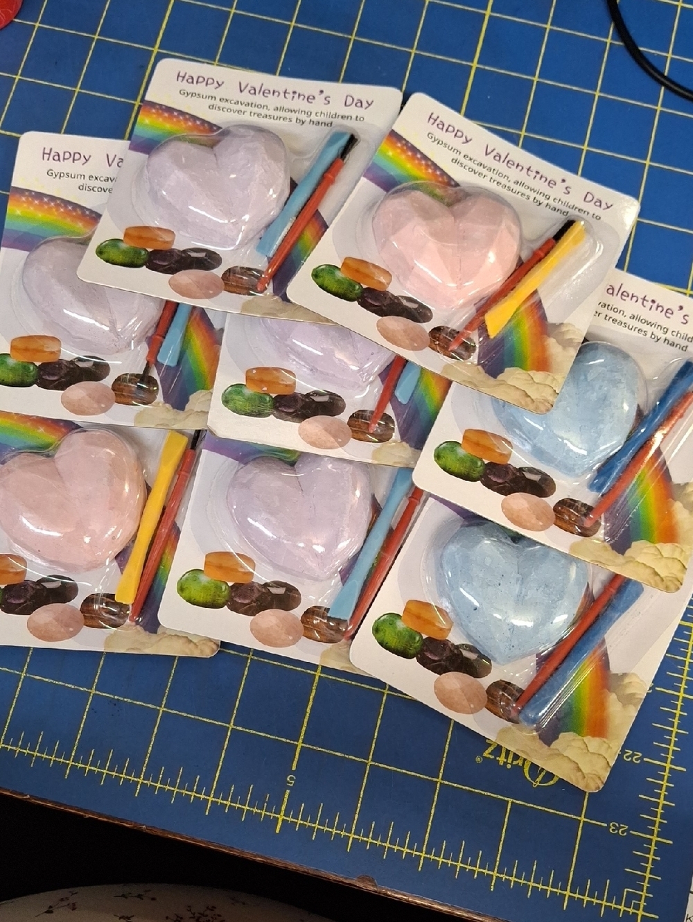 Excavation Kit Set of 8 - Pink  Purple & Blue Hearts